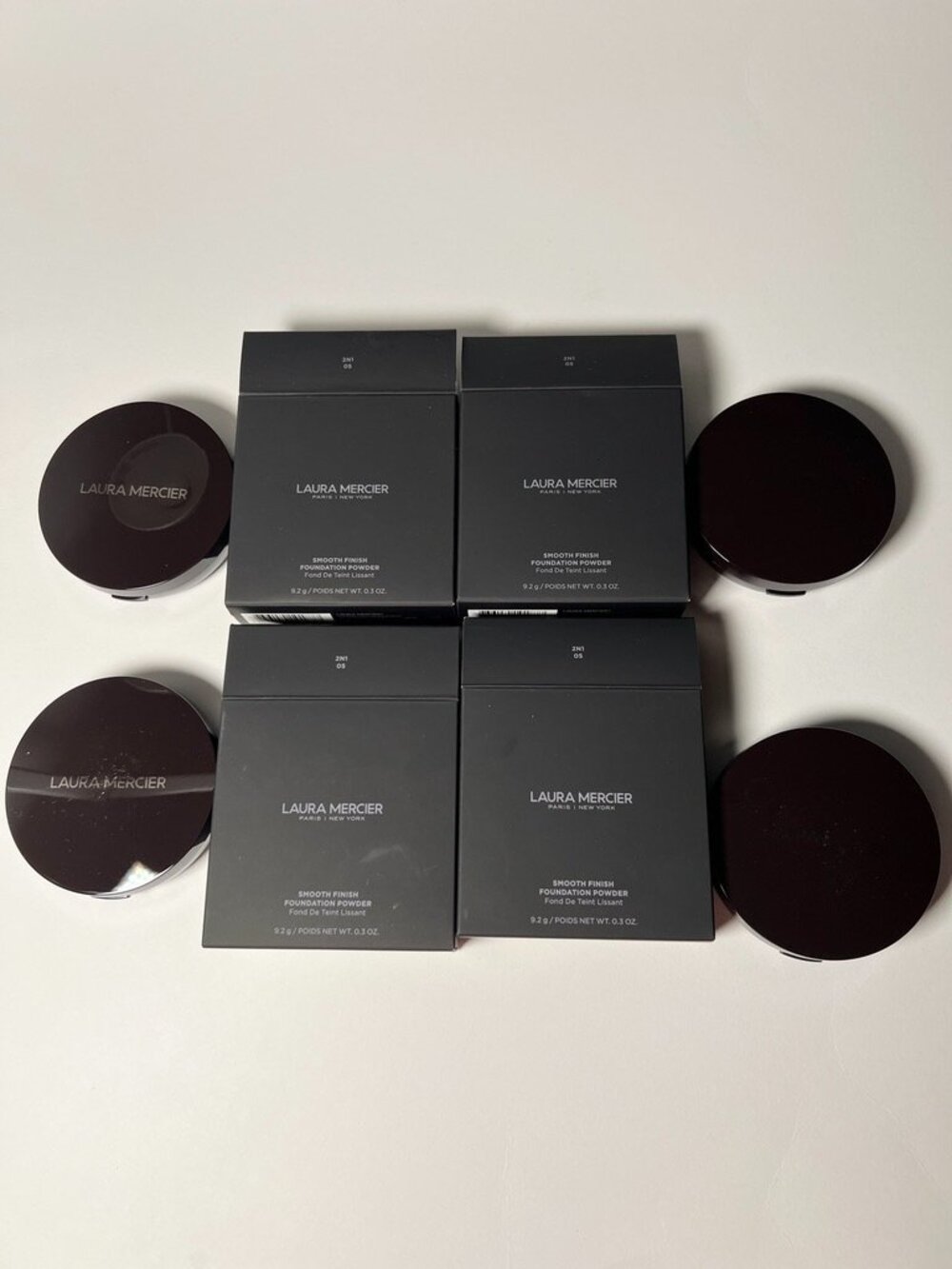 LOT of 4 Laura Mercier 2N1 05 Smooth Finish Foundation Powder Full Regular Size